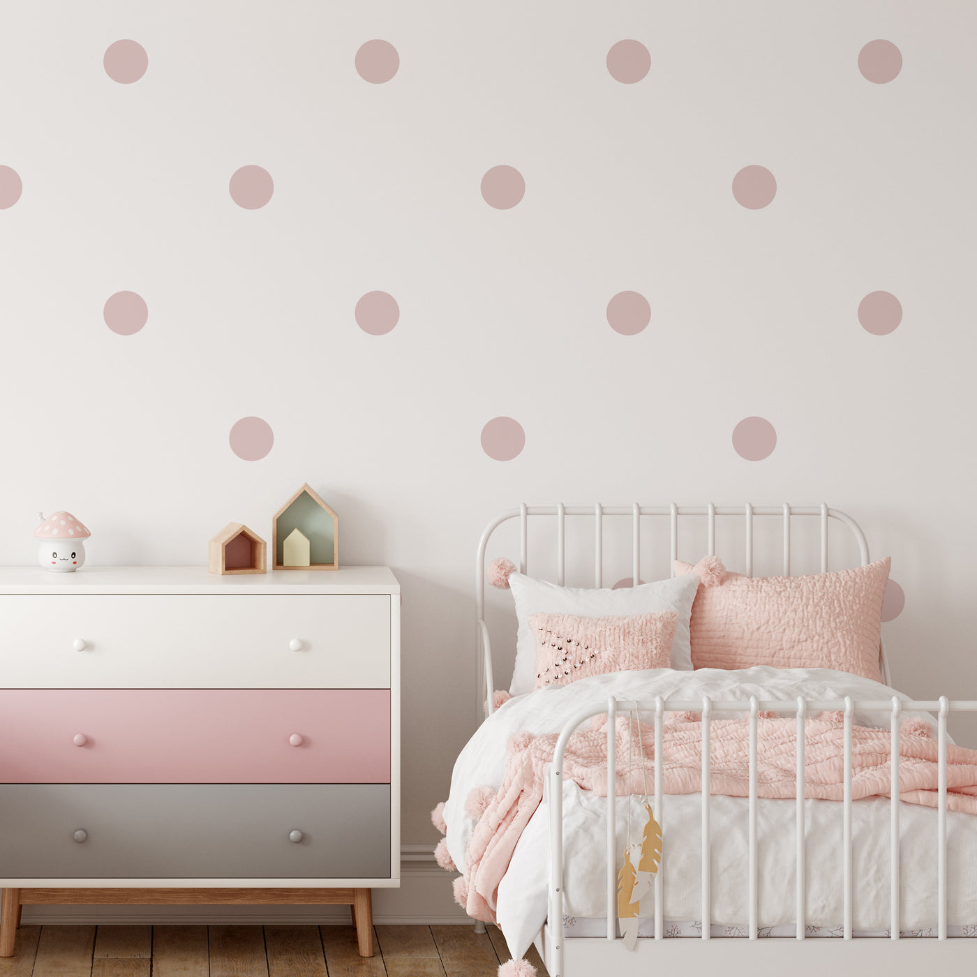 Pink Polka Dots - Stickr Decal 
