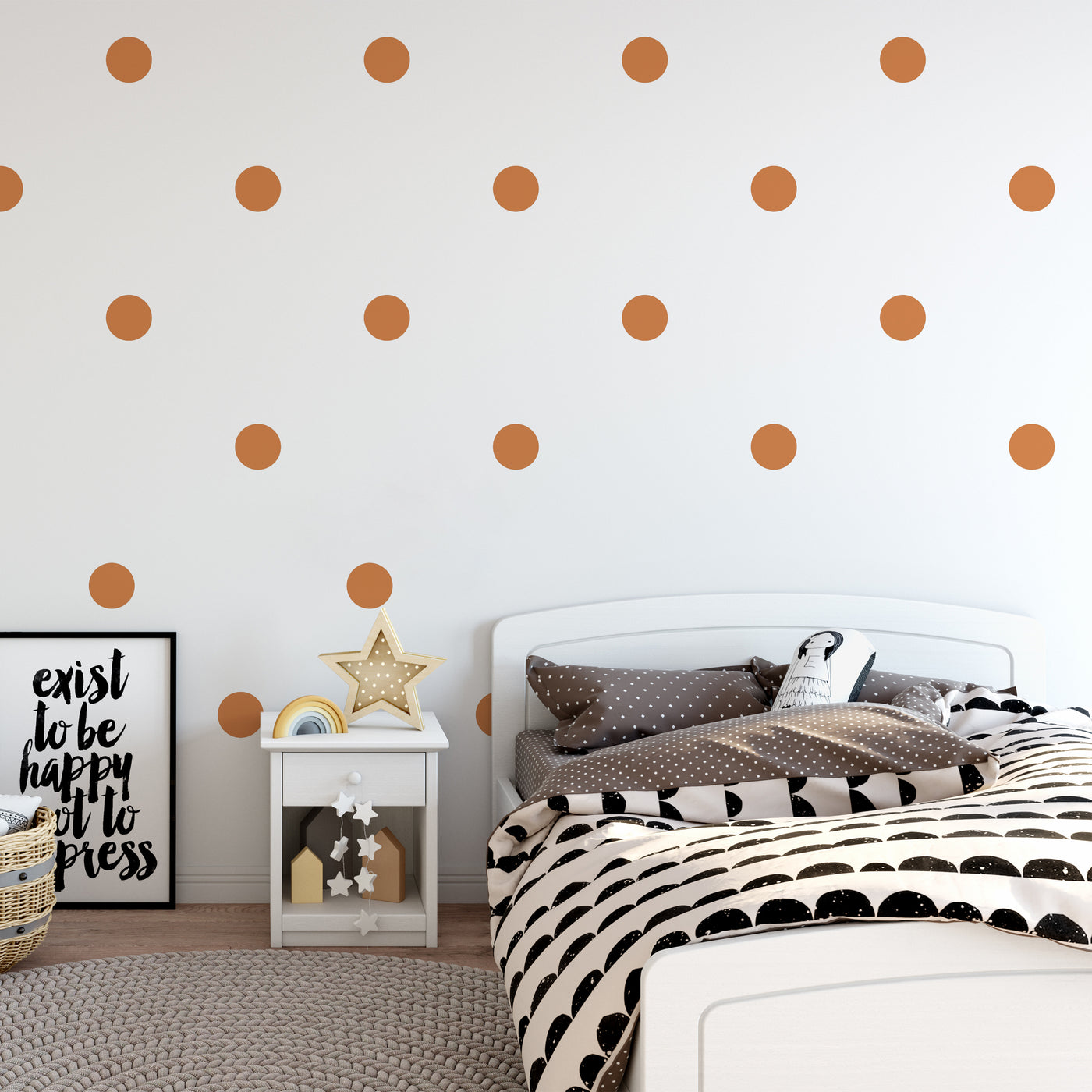 Orange Polka Dots - Stickr Decal 