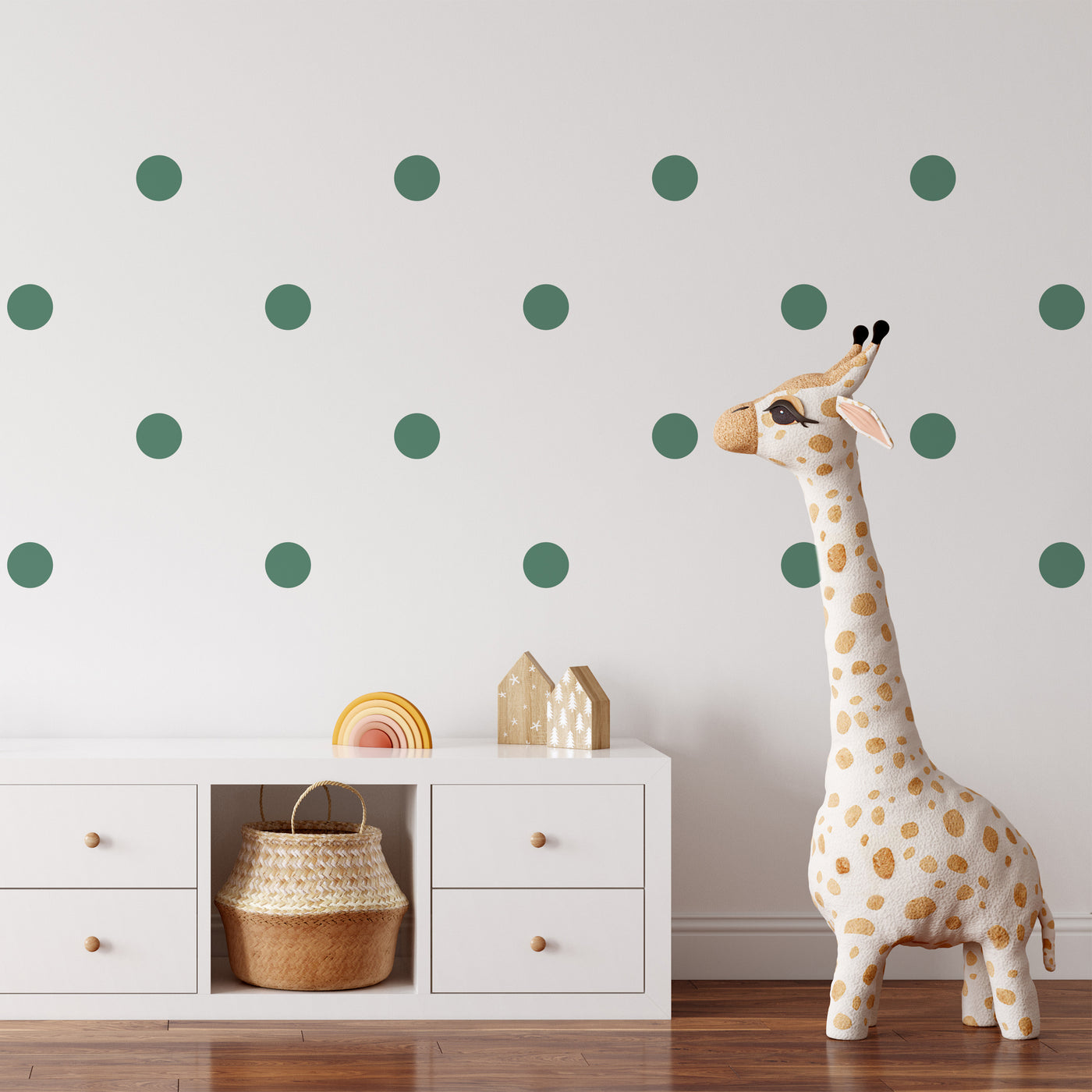 Green Polka Dots - Stickr Decal 